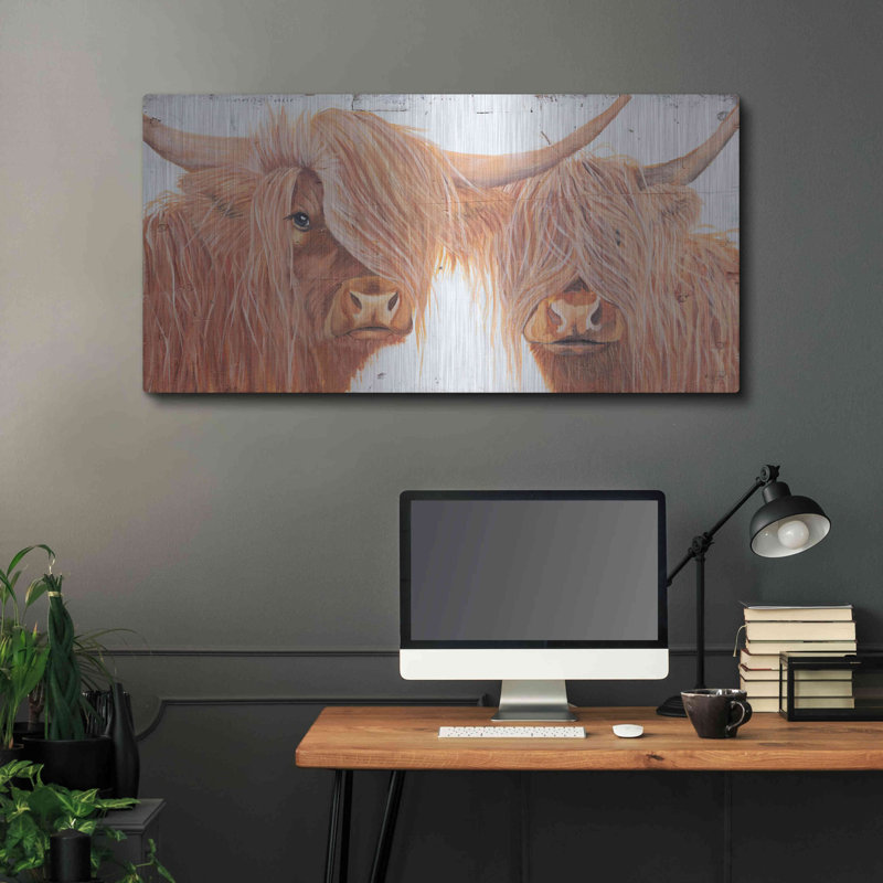 Art luxueux en métal «Highland pair» par Diane Fifer, Met «Highland pair» par Diane Fifer