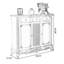 Banc de rangement en bois manufacturé brun