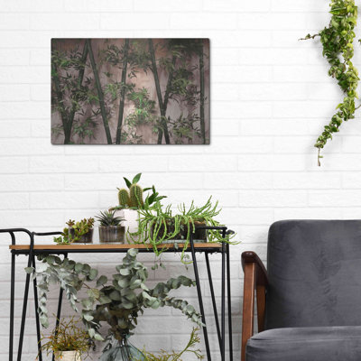 «Bamboo on Blush» par Lori Deiter de Latitude Run®, art mural en métal, 24 po x 16 po