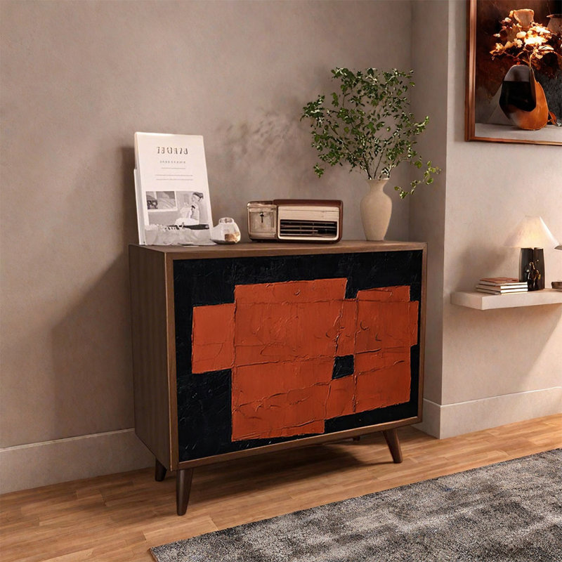 Armoire décorative simple en pin élégant