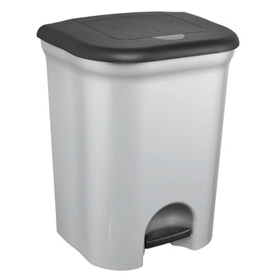 Keeeper Grey pedal bin 2 x 11 litre