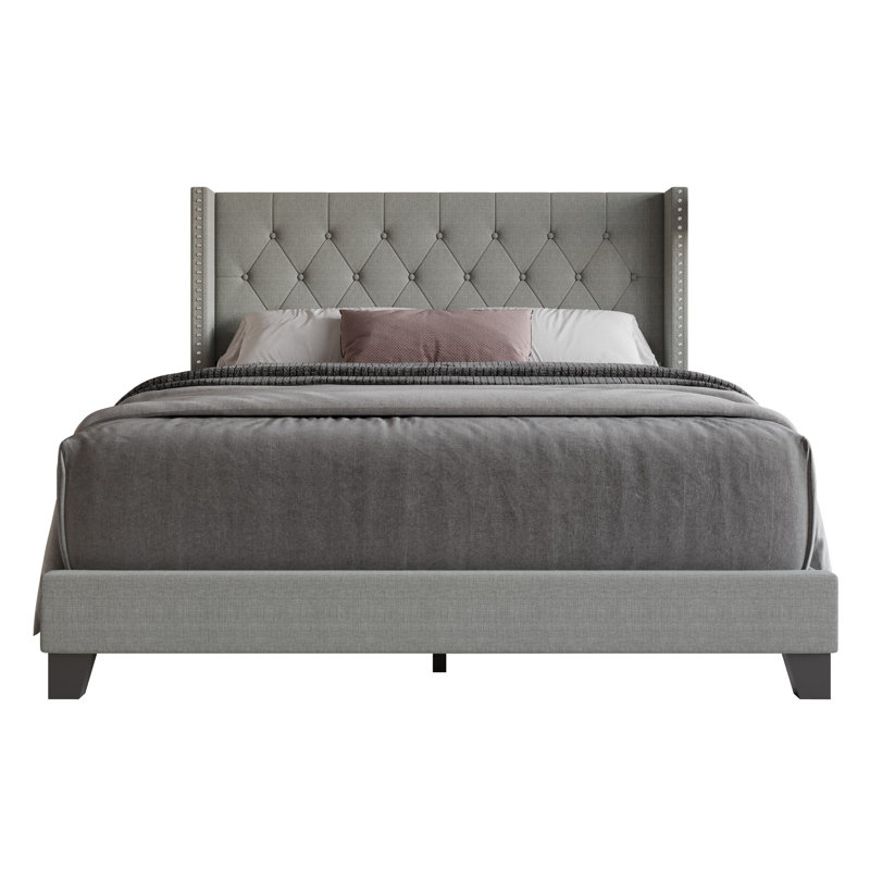 Ameire Upholstered Wingback Bed