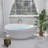 Vespa 63" x 38.6" Freestanding Soaking Stone Rein Bathtub-129753306