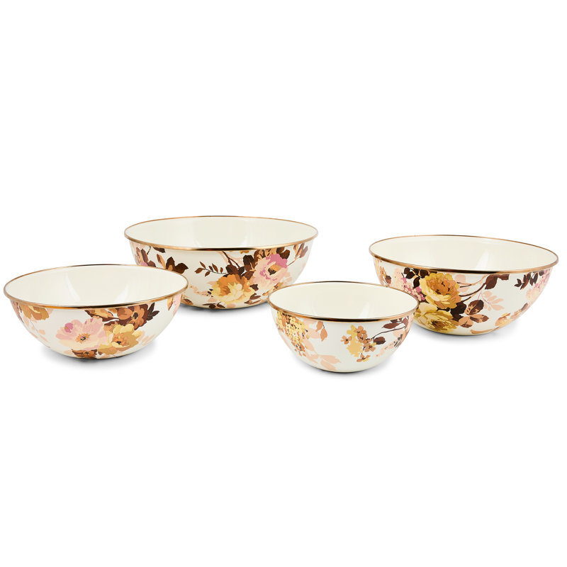 Wild Rose White Large Everyday Bowl, White