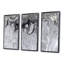 Gris abstrait, art liquide, ensemble d'art mural moderne sur toile encadrée-808929405-808929400