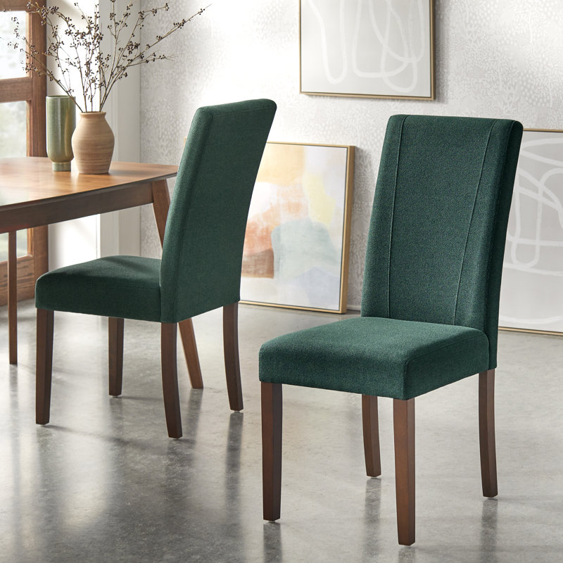 Aimee-Elizabeth 19.1'' H Upholstered Parsons Chair, Cucumber Green