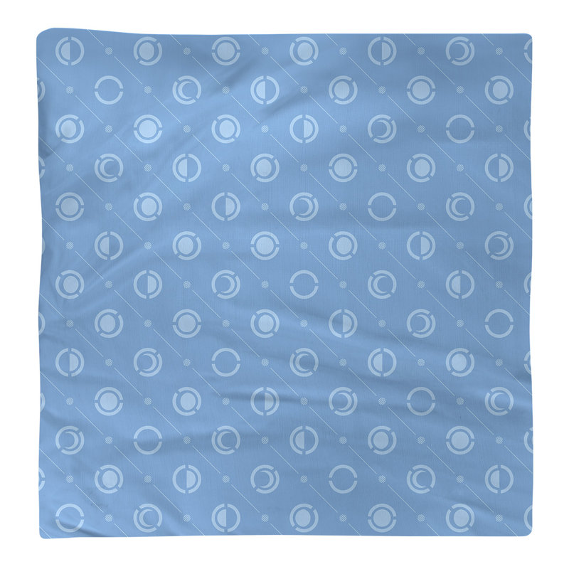 Serviette de coton deux couleurs en lune à phases Noira Gothard, H 0,1 po x l 10 po x P 10 po, Bleu pâle, Polyester sergé