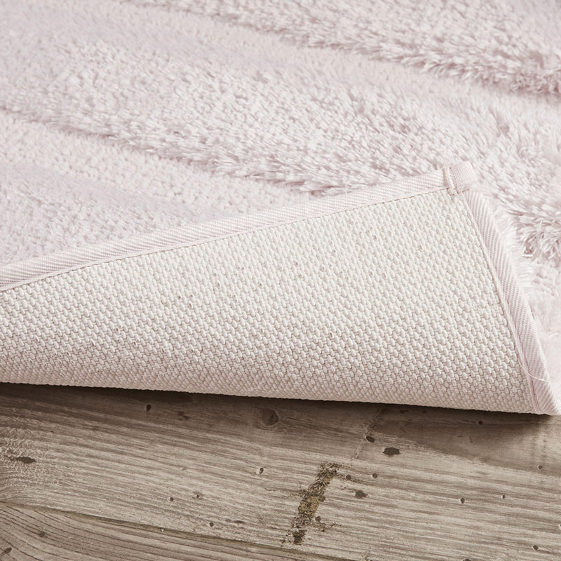 Tapis pour salle de bain 21 po x 34 po, motif rayé, doux, teint, envers antidérapant, rayure lavable pour objet de salle de bain, construction, dossier, accessoire de machine