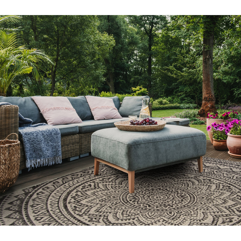 Atlanta Light Grey/Beige Indoor/Outdoor Rug, Rectangle 201 x 290 cm