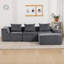 Canapé modulaire en L avec repose-pieds Corduroy Boneless-279914355