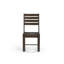 Set of Two Brown Solid Wood Ladder Back Dining Side Chairs