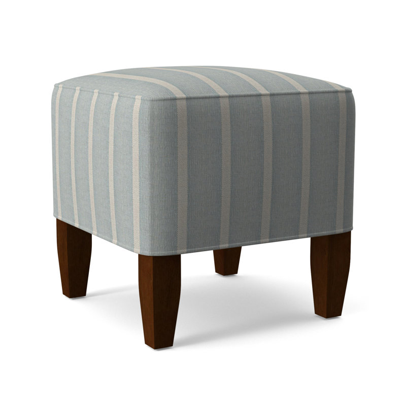 Brooklyn Upholstered Ottoman, Beige Performance Fabric; 0851-73, Coffee Finish
