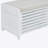 Distressed Shutter Storage Bench With Acacia Veneer For Retro Charm For Living Room, Entryway (White)-508196227