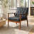 Jillann Faux Leather Armchair-90844036
