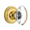 Classic Rosette with Oval Clear Crystal Door Knob