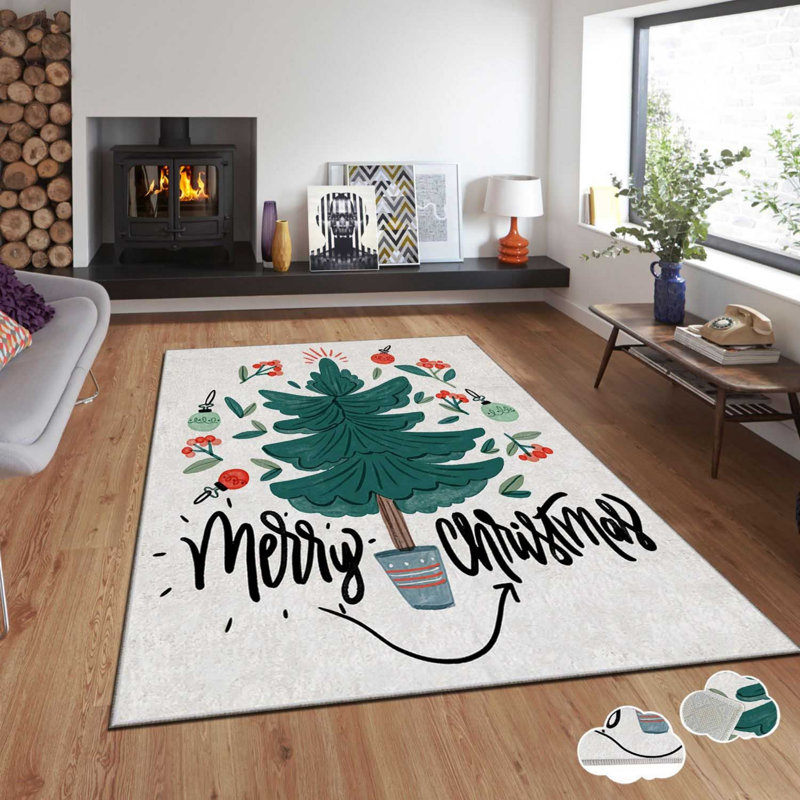 Luxurious Carpet (5.9 x 9.2 ft), 100% Polyester, 740 g/m² | Non-Slip Dot Underside with Laminated Sponge | Easy Clean Velvet Fabric, Digital Printing, 0.08 in Pile Height | Perfect for Living Room & Bedroom Decor