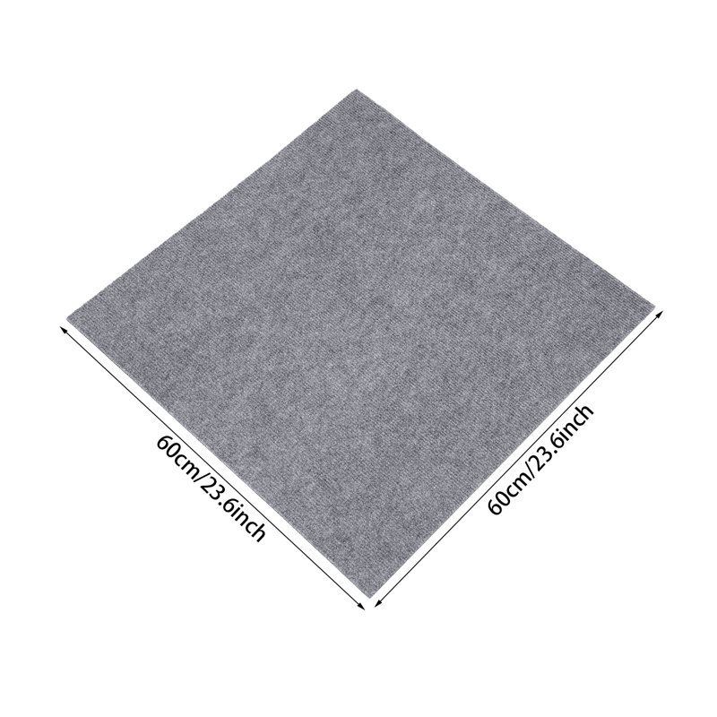 20Pcs 23.6 x 23.6" Carpet Tiles, Light Gray