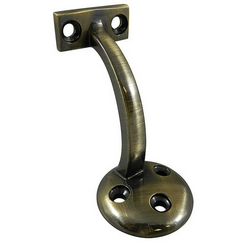 3 Hole Handrail Bracket, Antique Brass