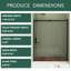 Porte de douche coulissante simple sans cadre 60 "x 74"-94286301