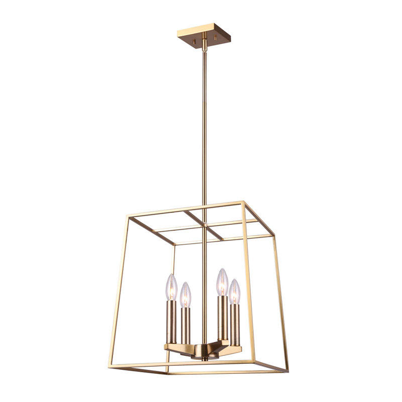 Lustre carré à 4 lumières Misgana