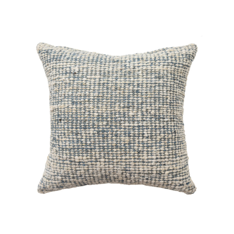 Housse de coussin Savanna Farmhouse, Bleu / Ivoire, Polyfill