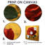 «Red Rose on Vintage Gold - Rose», reproduction d'art murale-104687261-104687262