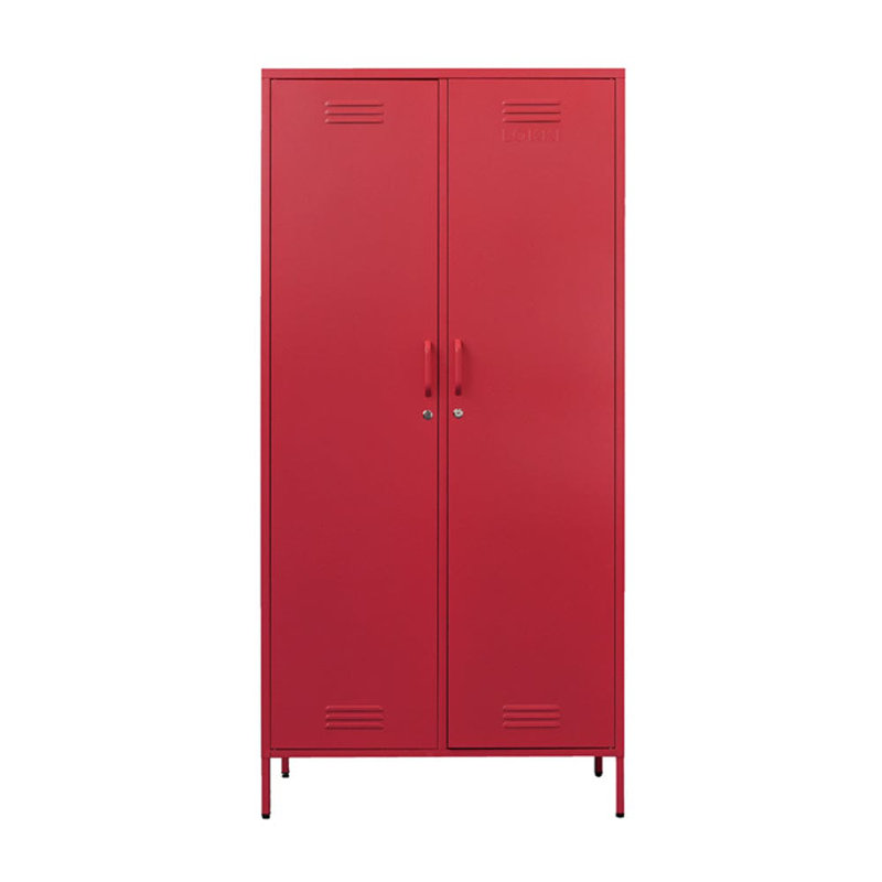 Nikeria 2 Door Steel Wardrobe, Rose