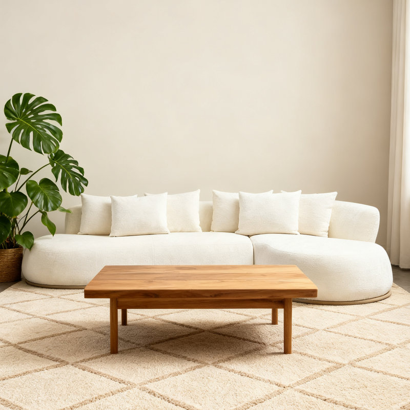 Canapé modulaire en L surdimensionné de 134,63 po avec méridienne beige et assise profonde pour salon