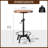 Anayia Pine Round Solid Wood Top Metal Base Dining Table