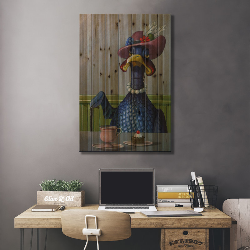 «Shalid Downton Abbey On Wood» par Frank Warmerdam, reproduction, H 26 po x l 18 po x P 1,5 po