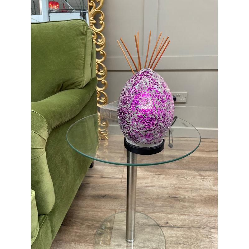 20Cm Table Lamp, Pink Rose