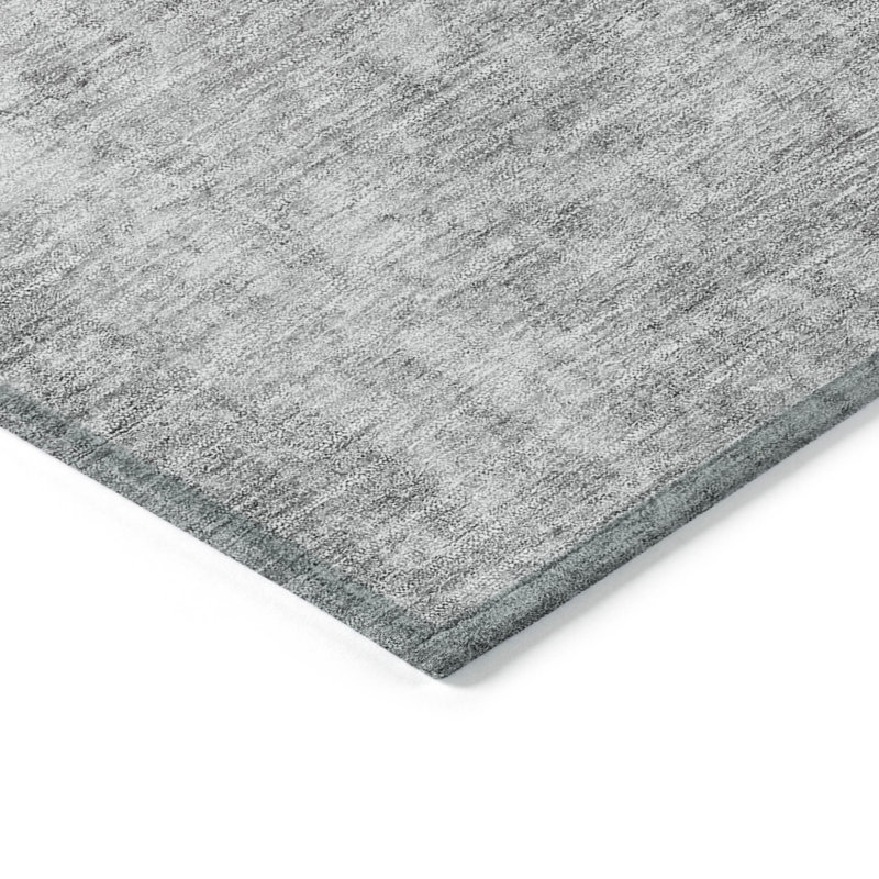 Tapis intérieur lavable abstrait argenté 3 pi x 5 pi