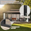 L 12 po x P 20 po avec toit rigide et abri de jardin avec toit en aluminium et solarium-124653296