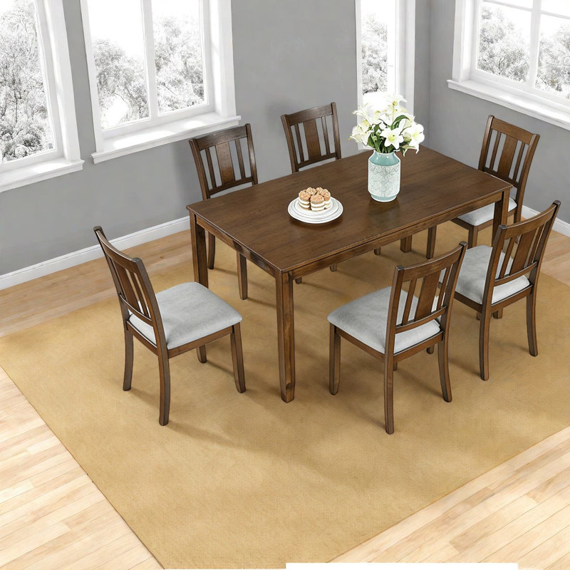 Pièces de table de salle à manger (doit inclure la table et la chaise), bois de noyer