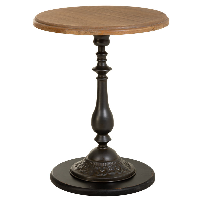 McLemoresville Pedestal End Table, Black