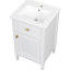 Single Bathroom Vanity with @Solid + Manufactured Top