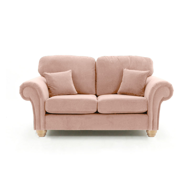 Foreston Velvet Sofa, Blush, 2