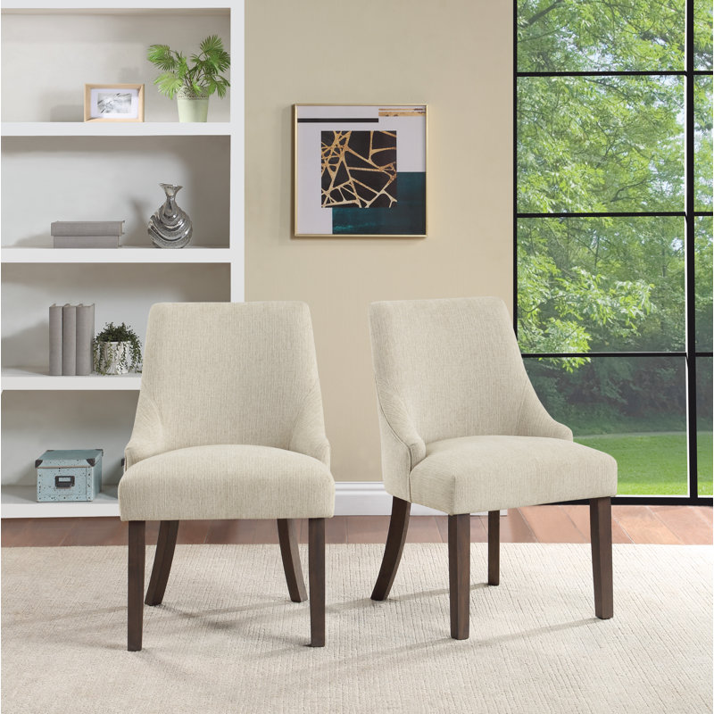 Chaise d'appoint Alzubair, Blanc lin
