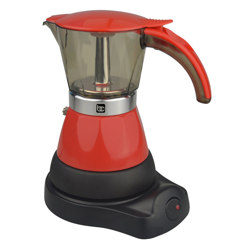 Machine à espresso électrique semi-automatique Bene Casa, Rouge
