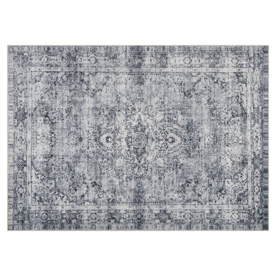 Machine Washable Low-Pile Vintage Rugs With Non-Shedding for Entryway Nursery Bedroom Living Room for Kitchen Bedside Entrance Thick and Soft Durable Easy to Clean