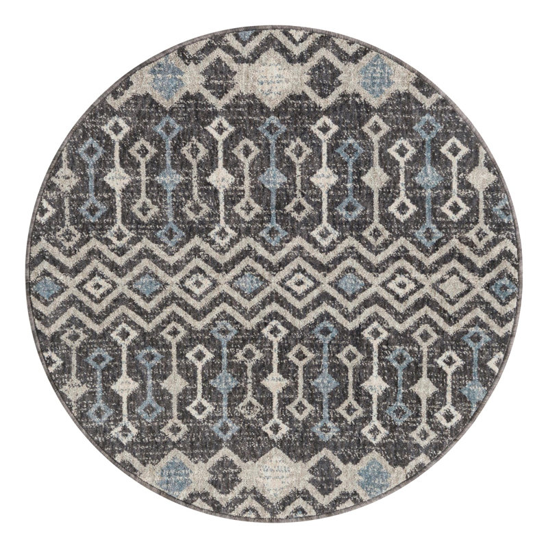 Barnkine Geometric Indoor Rug, Round 3'3"