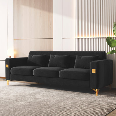 86.71'' Velvet Sofa Modern Sofa Living Room Couch Living Room Sofa Comfy Couch