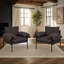 Chaise d'appoint en tissu avec finition Guyatri-27471179