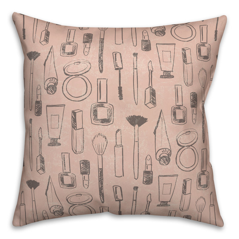No Decorative Addition Throw Pillow, Gray/Pink