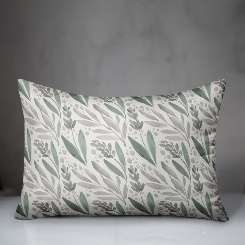  Housse et insert de coussin rectangulaire d'extérieur Flowers, Vert