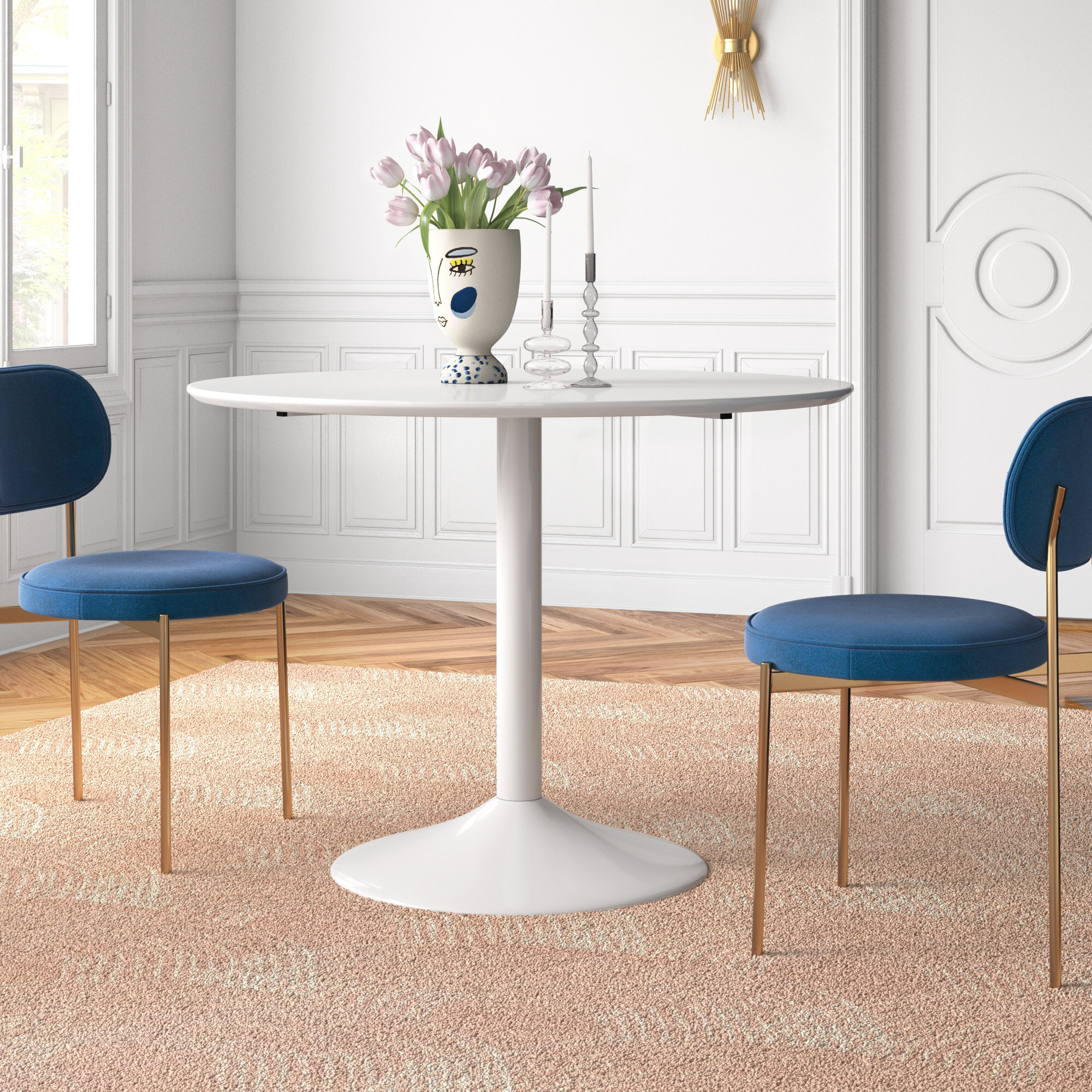 Wayfair round deals white dining table