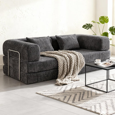 2 Seater Chenille Sofa Bed