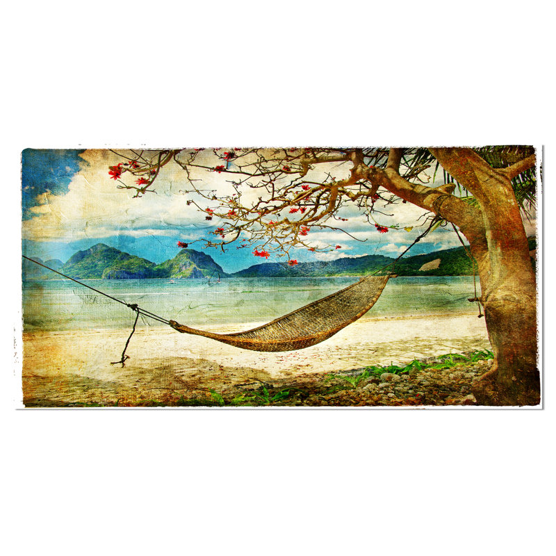 « tropical sleep swing », impression Digital, H 16 po x l 32 po x P 1 po, Toile tendue