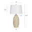 Lampe de table en céramique Starlite - crème Starlite - abat-jour blanc cassé-2058504599