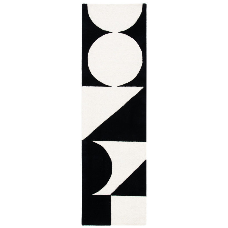 Rodeo Drive 857 Area Rug In Ivory / Black, Runner 2'3" x 6'